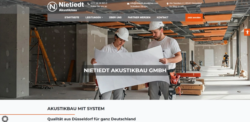 Von Head & Code betreute Website der Nietiedt-Gruppe