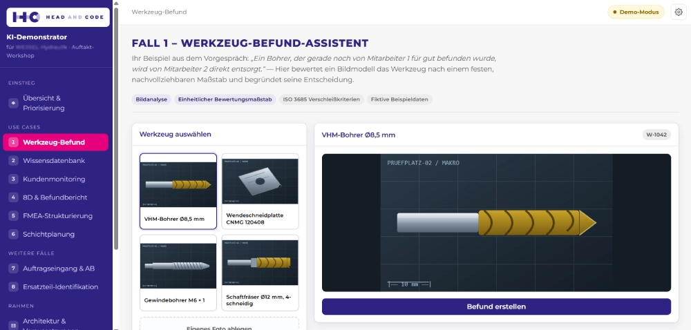 Individueller KI-Workshop von Head & Code mit echten Kunden-Use-Cases